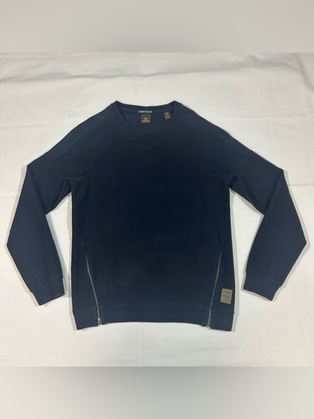 Homme Du Matin Scotch & Soda Mens Medium Golf Crewneck Sweater 100% Cotton Navy